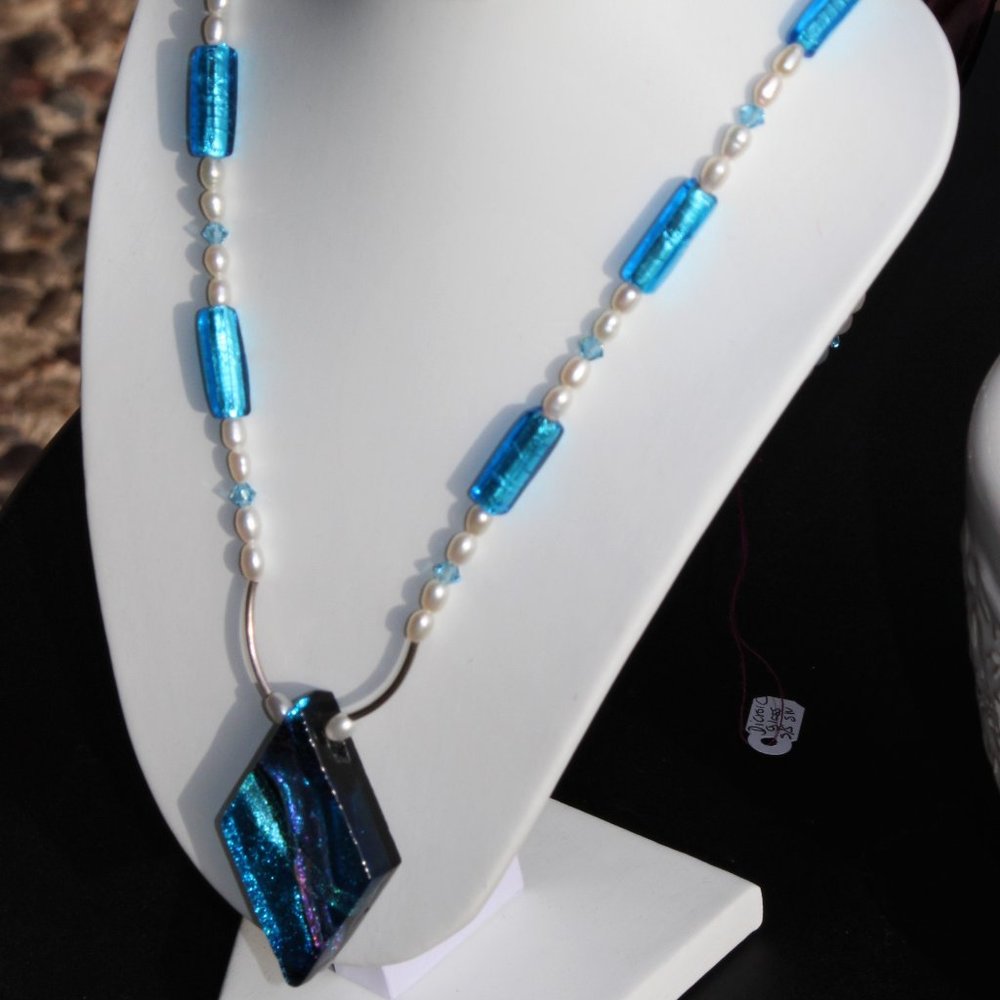 Dichroic Glass Necklace
